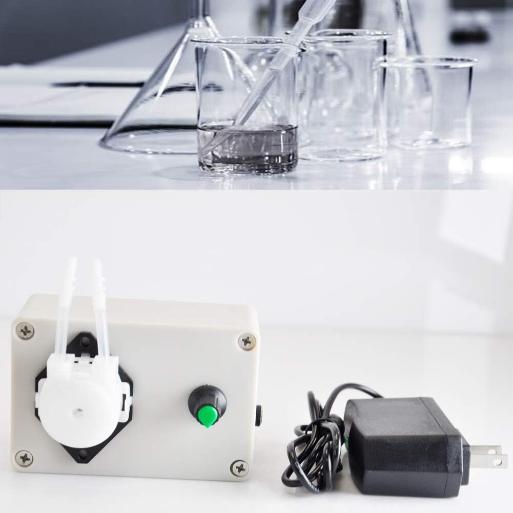 Adjustable Peristaltic Pump Black 12V 70Ml Min Dosing Pump For Biochemical An...