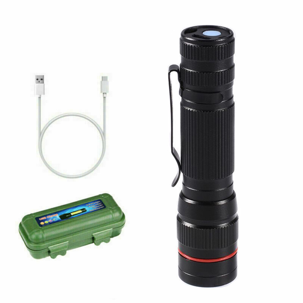 35000000 lumens Small LED Mini Flashlight Pocket Super Bright Torch Rechargeable