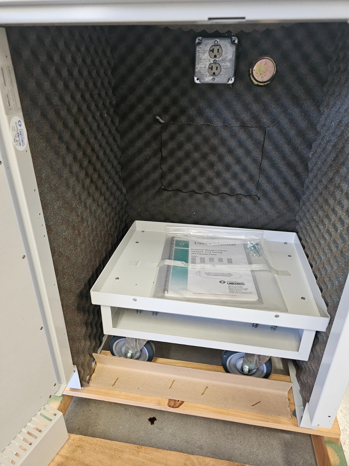 Labconco Protector Vacuum Pump Storage Cabinets Glacier White