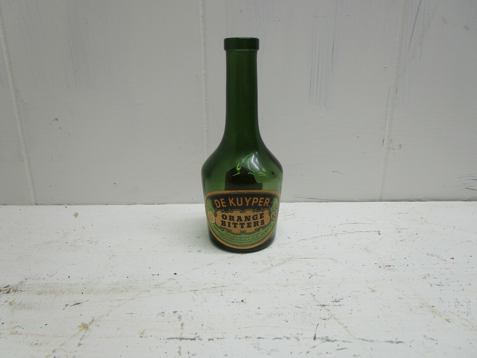 Vintage De Kuypers Orange Bitters Bottle cork top paper lable