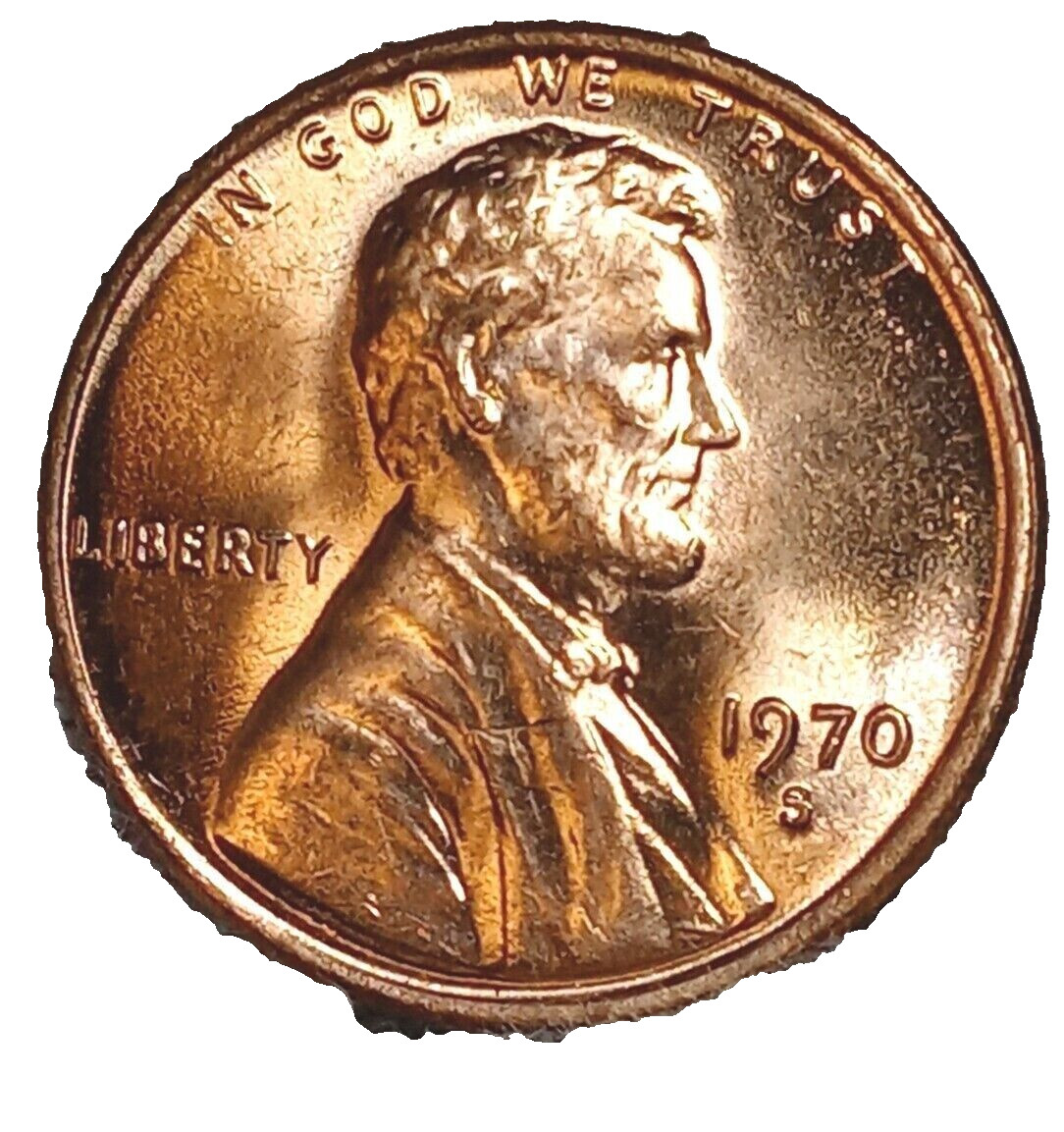 1970 S LINCOLN GEM RED PENNY BEAUTIFUL UNCIRCULATED LARGE DATE COIN