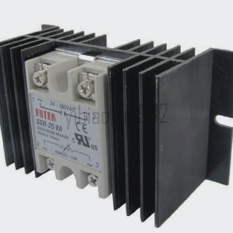 Solid State Relay SSR-25 Voltage Resistance Regulator 24-380V AC + Heat Sink