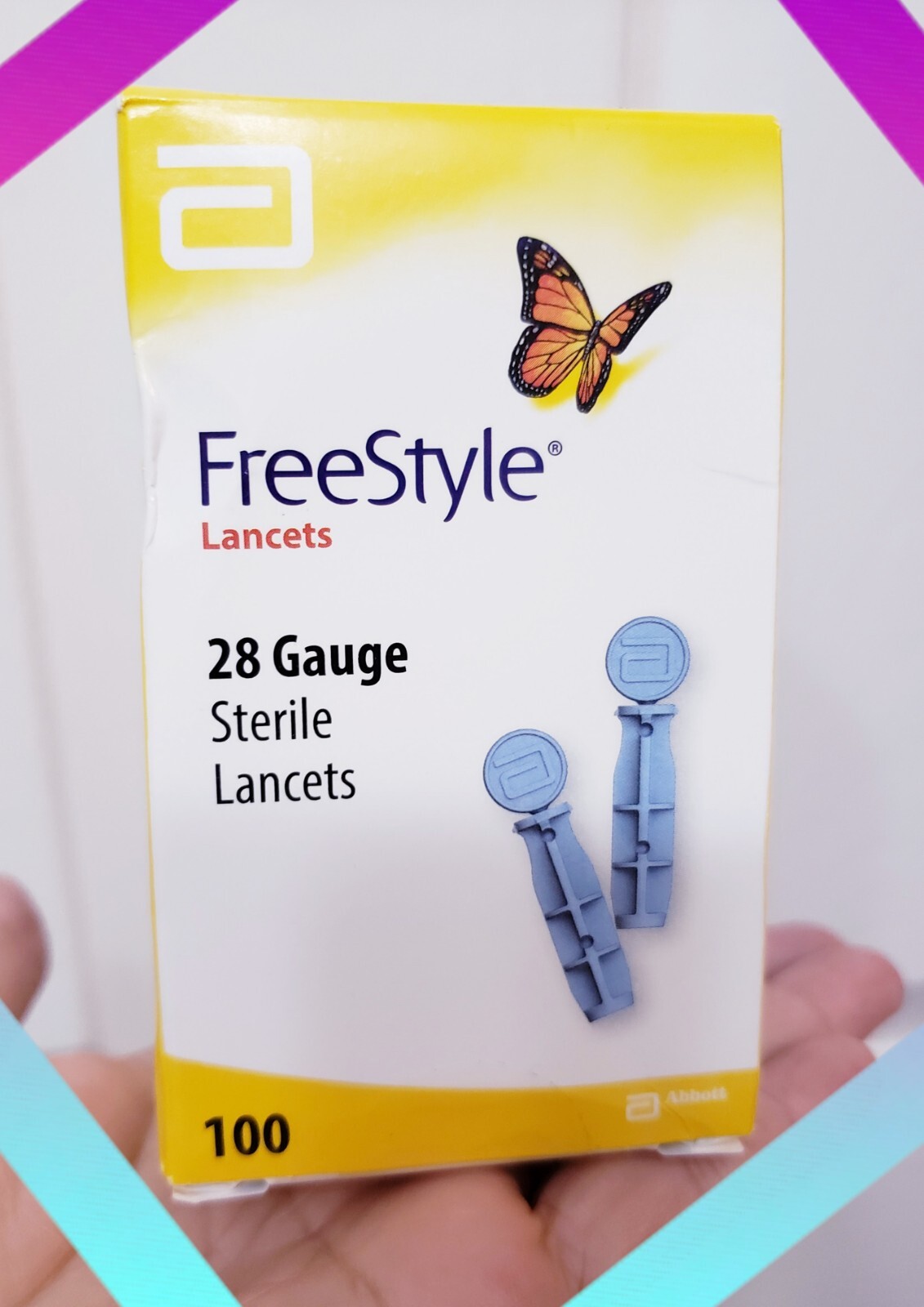 Freestyle 28 Gauge Diabetic Lancets 1 Box of 100 Exp. 02/2025+ free shipping