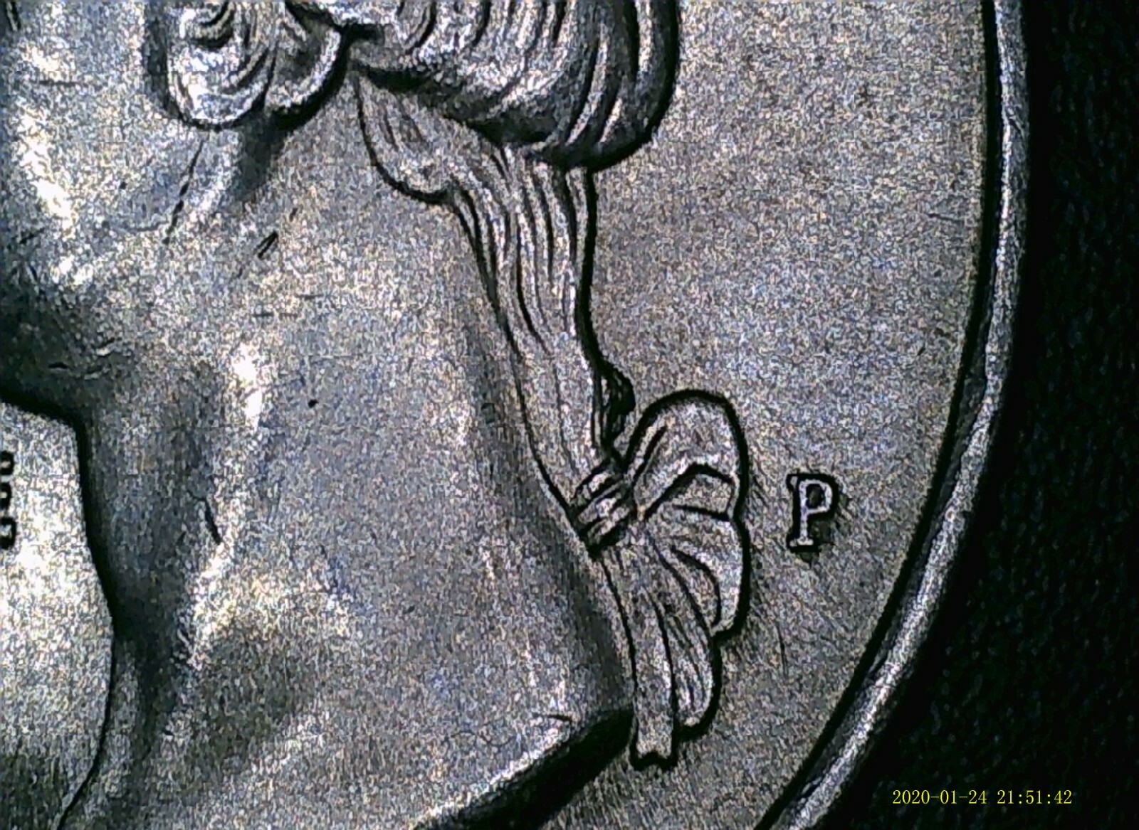 2021 Washington "Split Ends" obv. "Jester Hat" rev Chip Error coin
