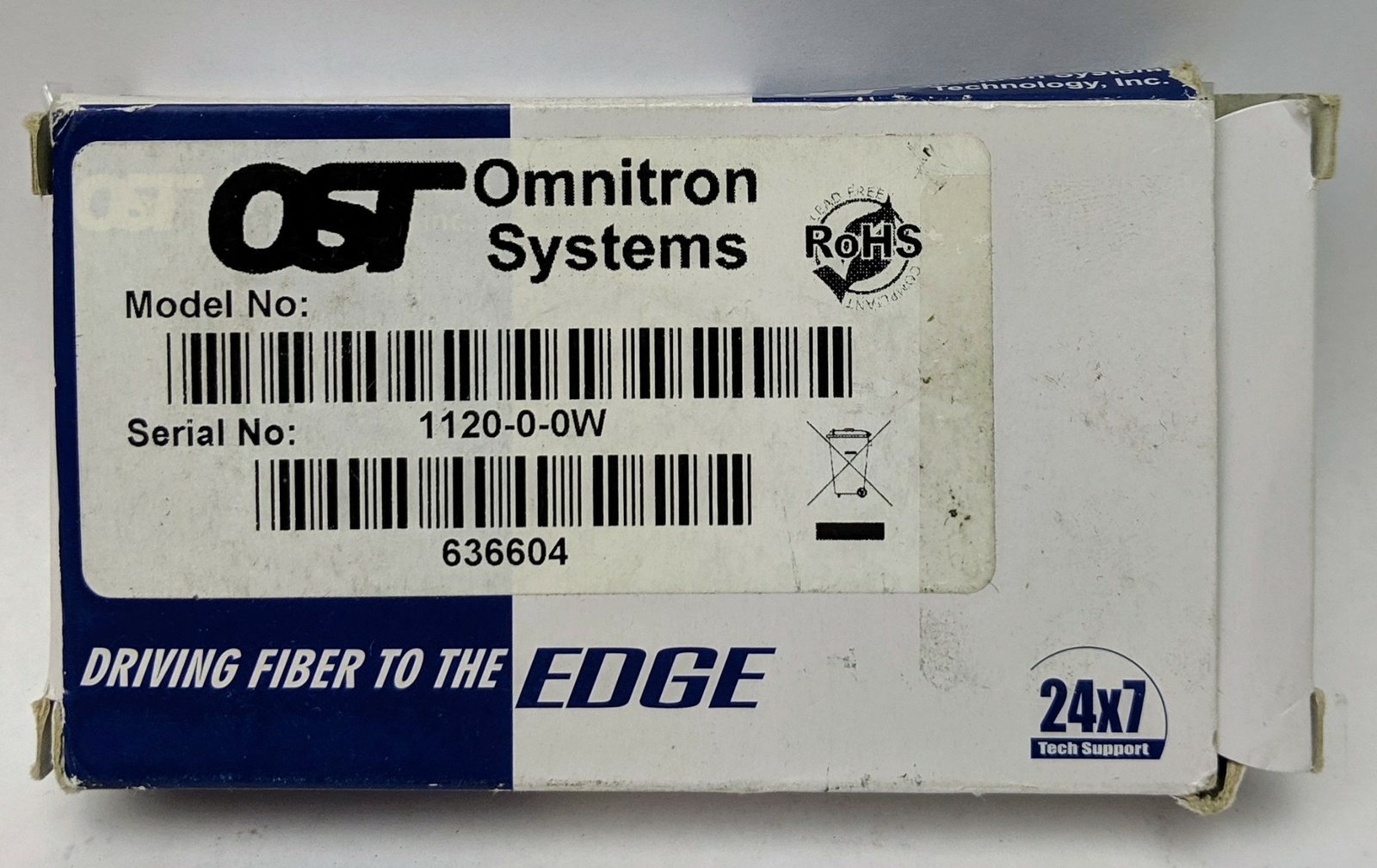 Omnitron Systems Technology miConverter 10/100 Base TX FX Ethernet 1120-0-0W