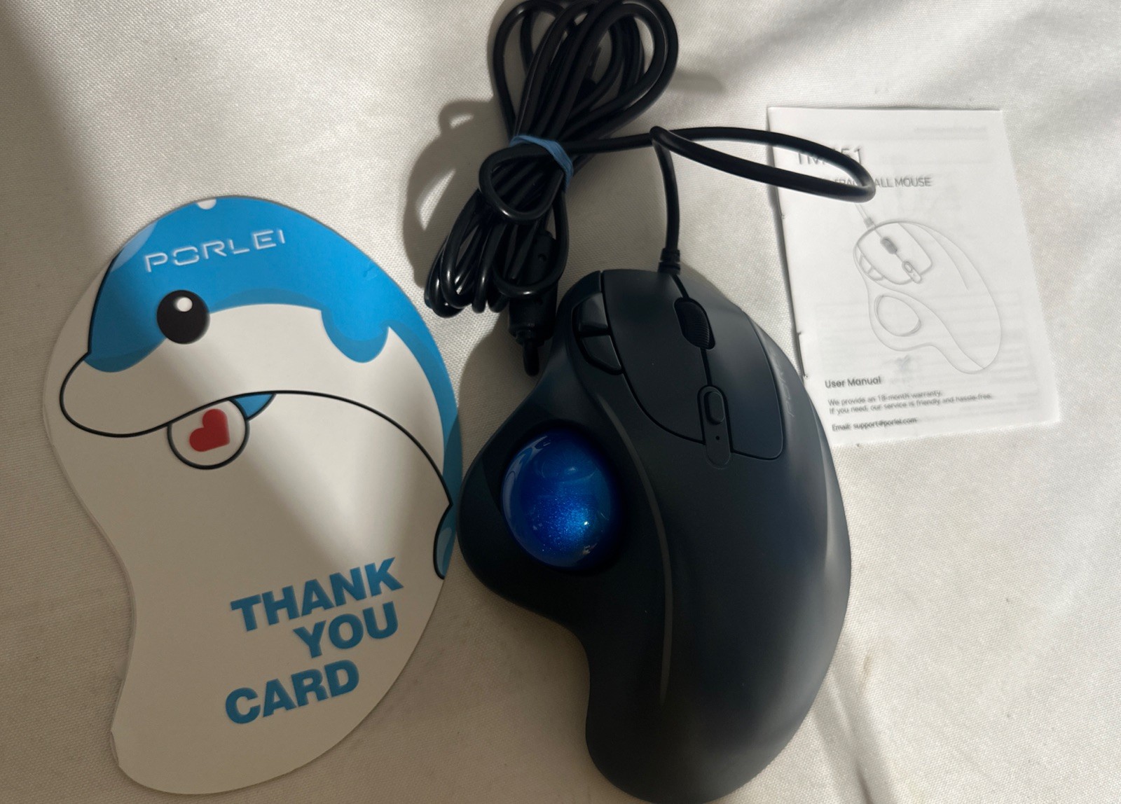 PORLEI Wired Trackball Mouse Model (TM551)