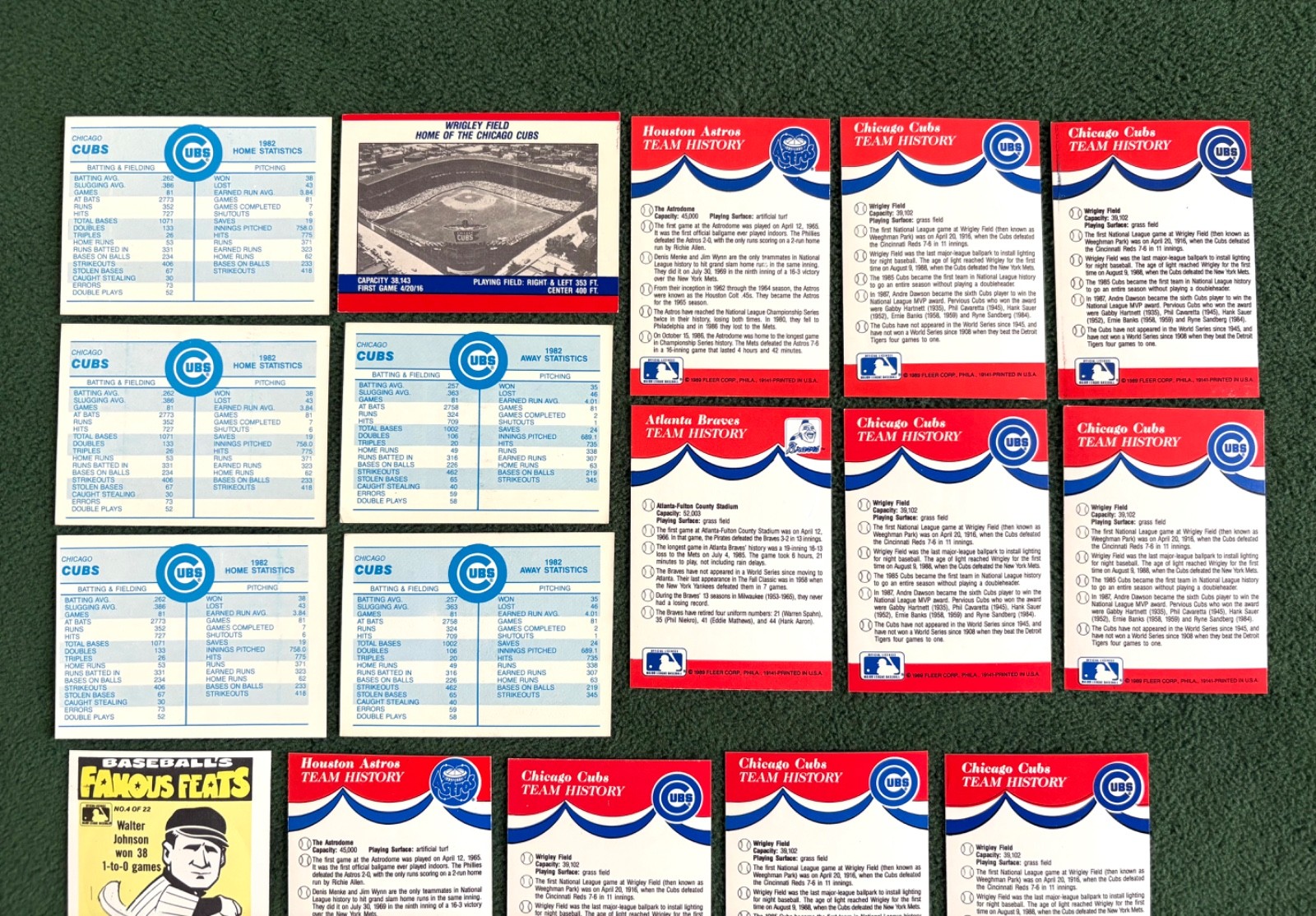 22 Vintage Chicago Cubs Fleer Baseball Logo Stickers 80's