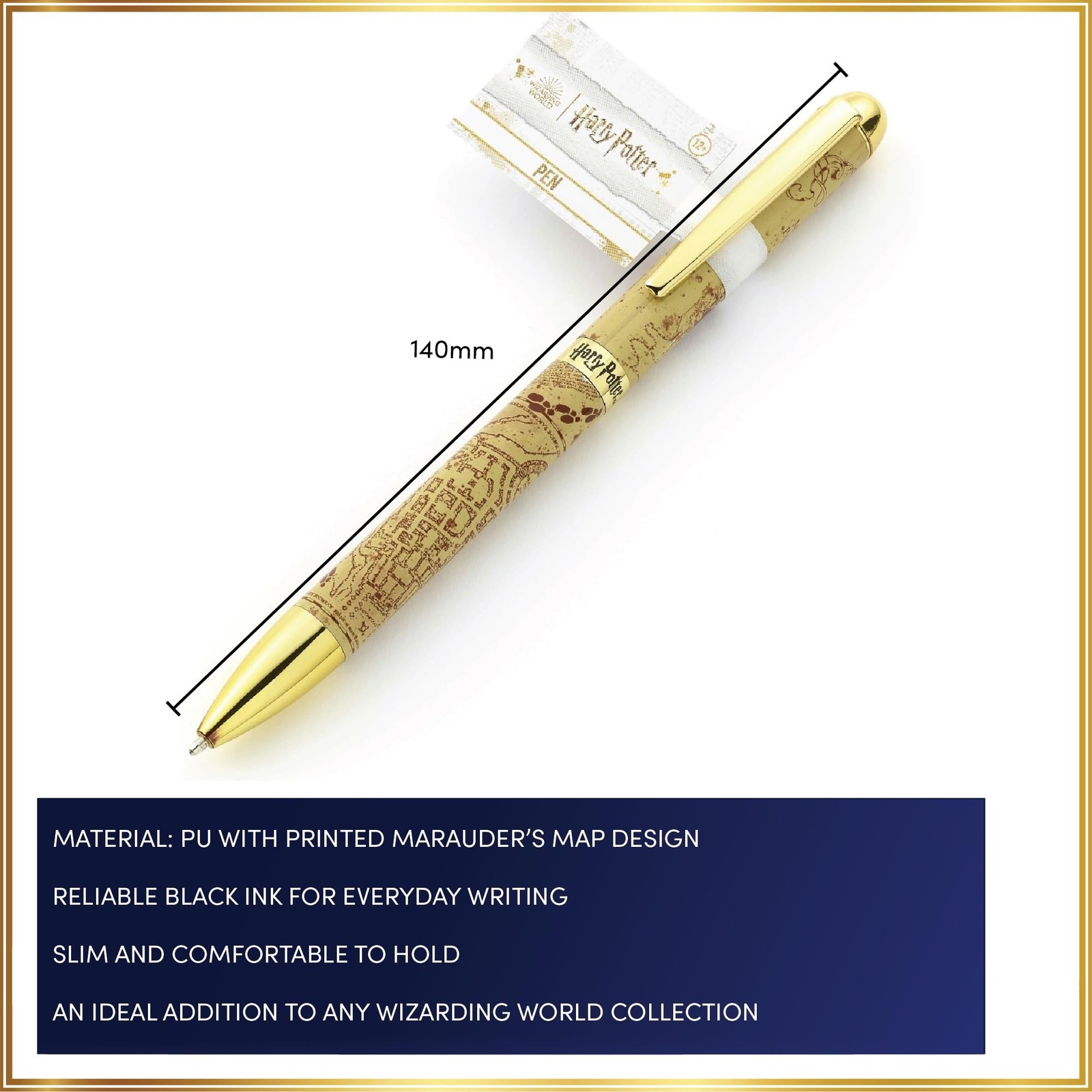 Harry Potter Marauders Map Printed Barrel Pen