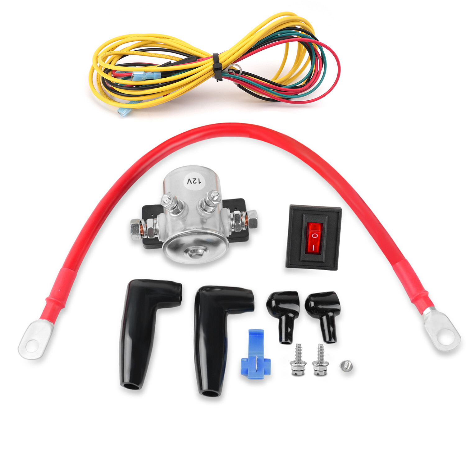 Power Interrupt Kit Winch Battery Solenoid Cut-Off Switch Wiring Install for