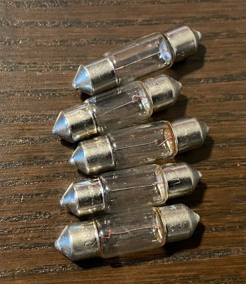5 New Warm White 12V Festoon Lamp Incandescent Light Bulbs 5W DE3022
