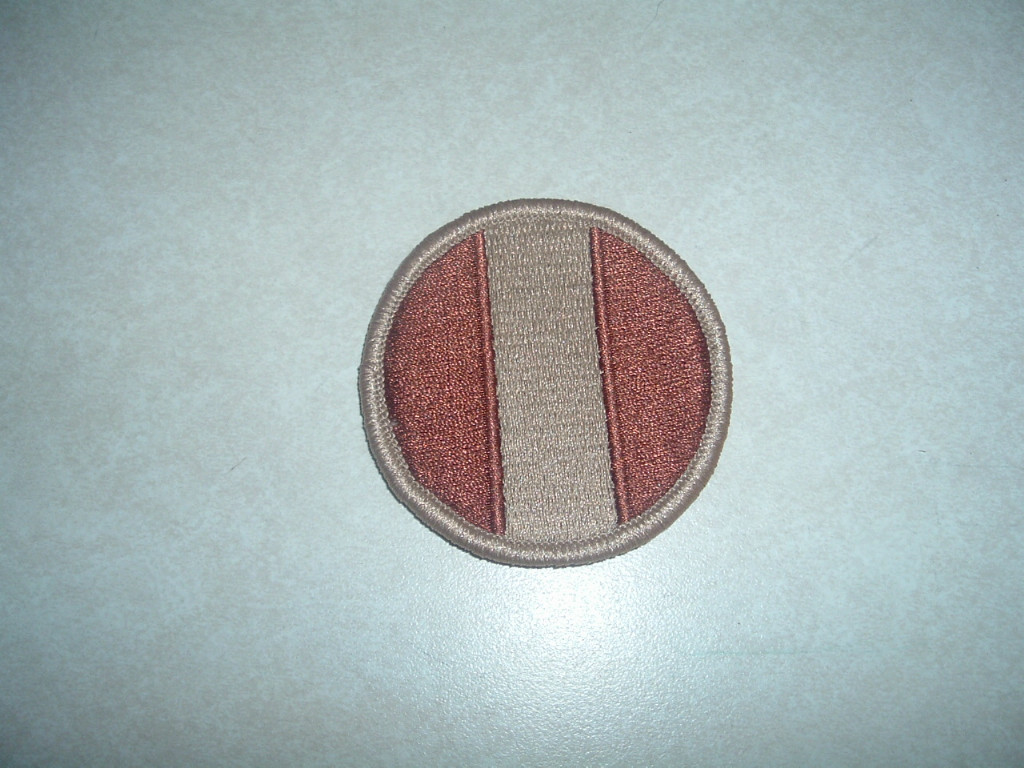 PATCH MILITARY TRADOC  DESERT TAN BRAND NEW OLD STOCK TRAINING DOCTRINE SEW ON