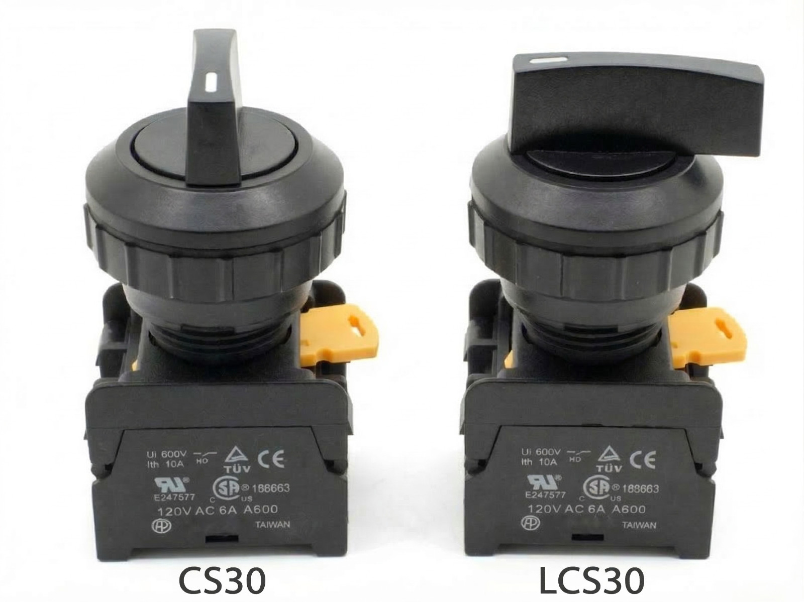 Alpinetech CS30 / LCS30 Black 30mm Maintained Selector Switch, 3P or 2P options