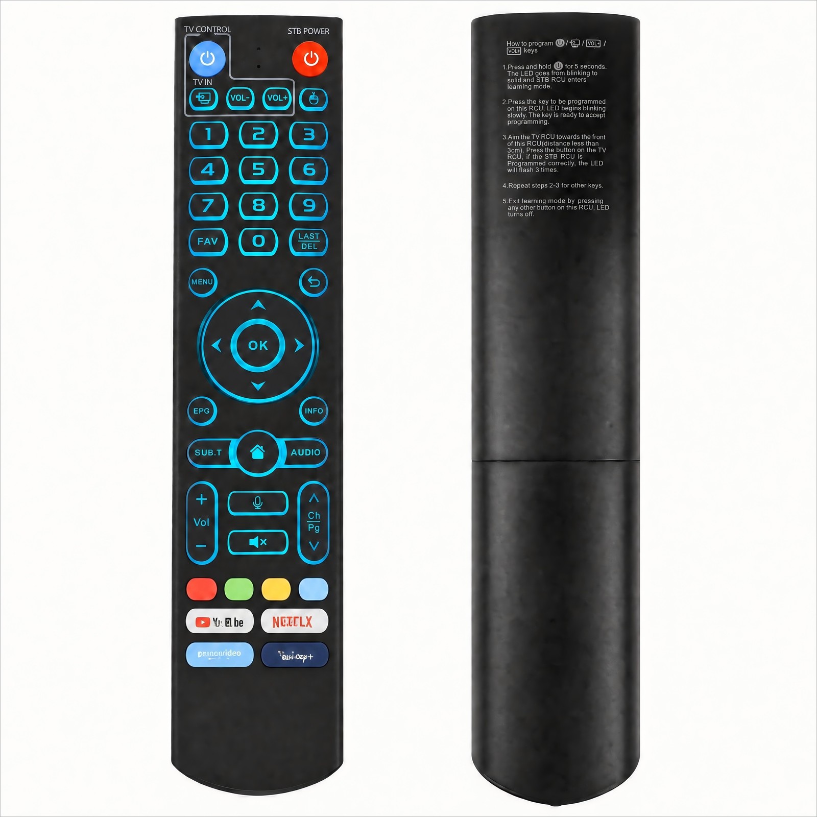 Backlight Remote Control for vSeeBox V3 Pro,Compatible with V5 Pro / V3 Plus/V3