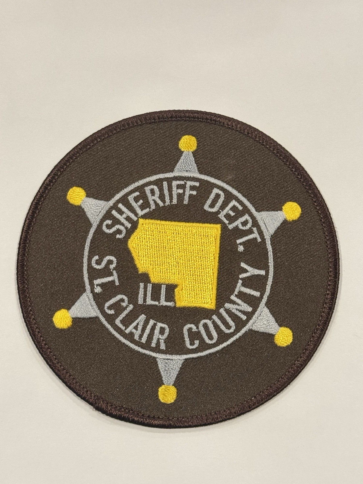 St Clair County Illinois Sheriff Patch Vintage Law Enforcement Police Round
