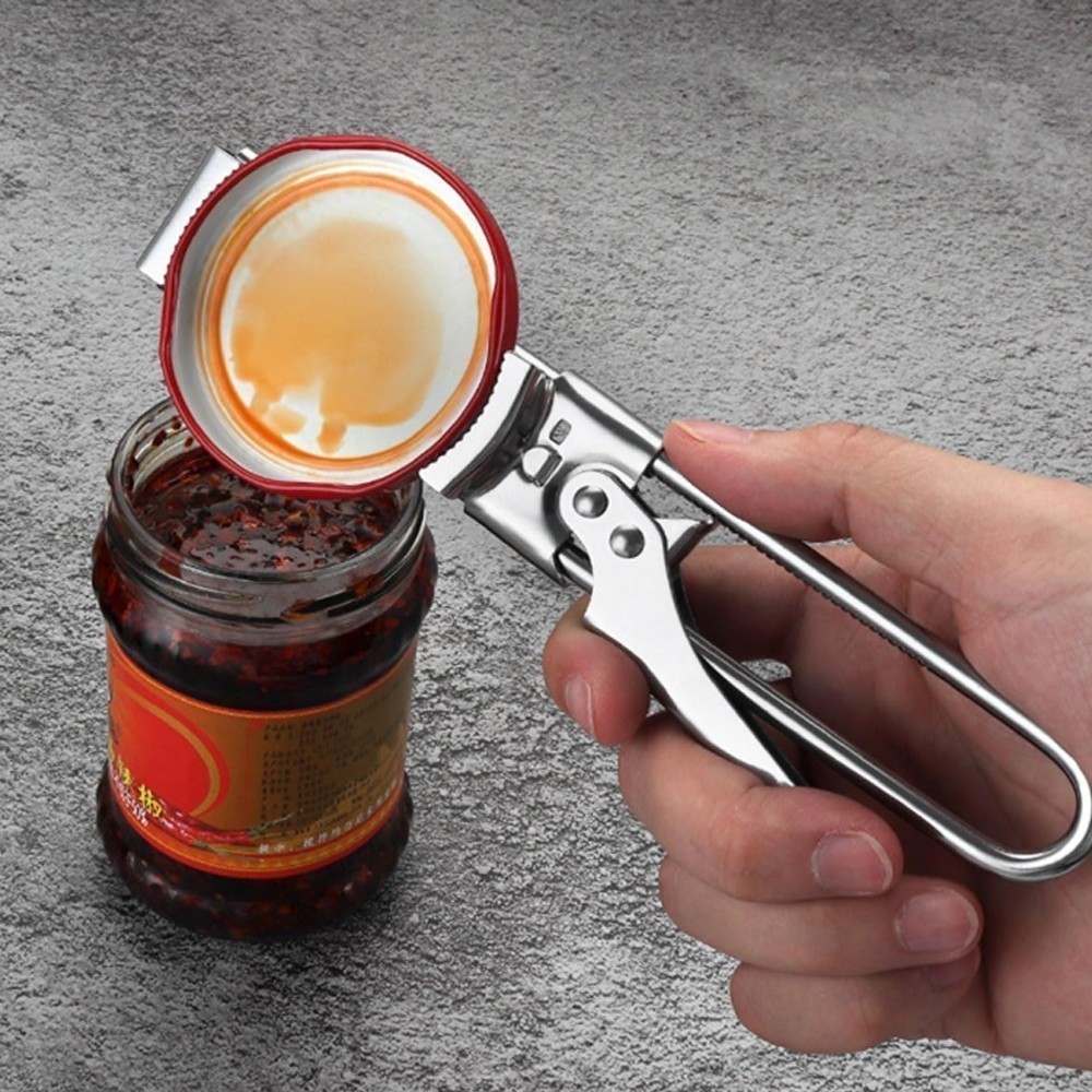 2PC Adjustable Jar & Bottle Opener Set, Stainless Steel Lid Gripper +/%%