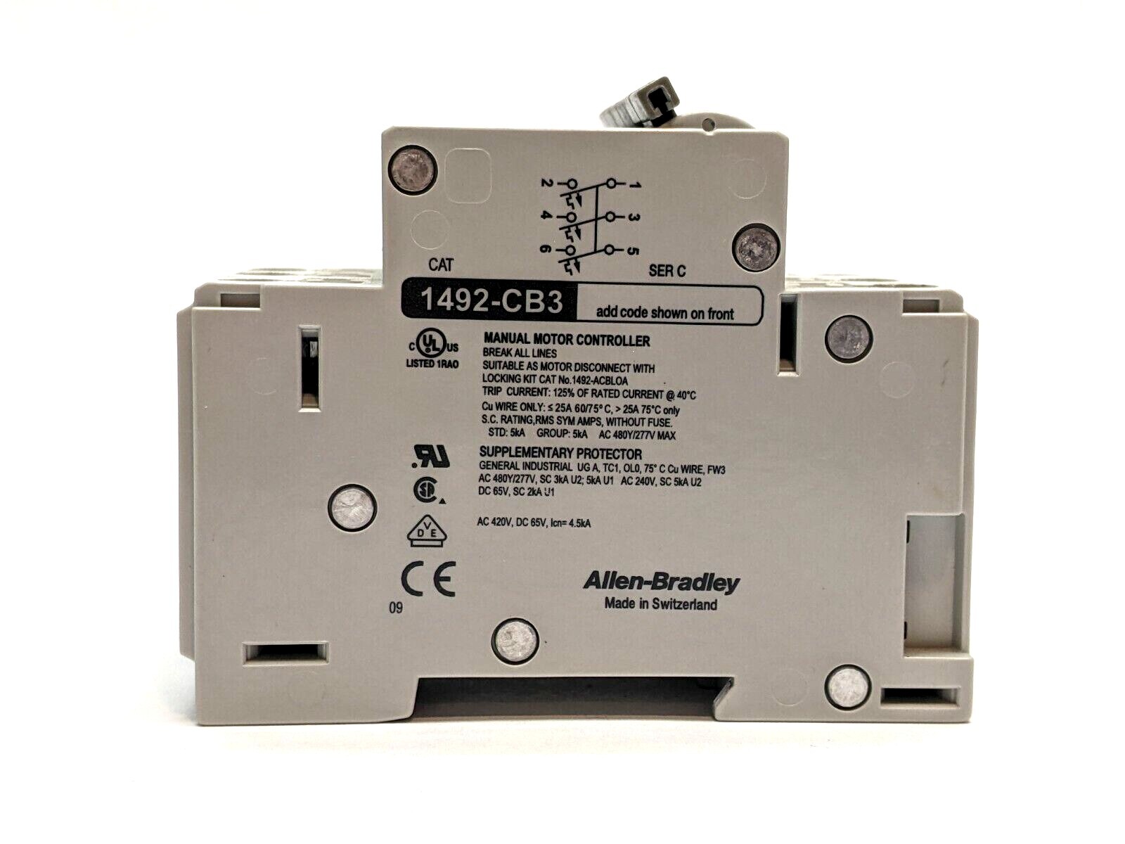Allen Bradley 1492-CB3H080 Manual Motor Controller