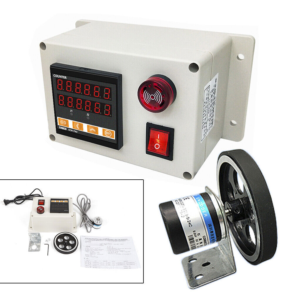 300ppr Rotary Encoder Digital Meter Counter with Wheel & Mounting Bracket