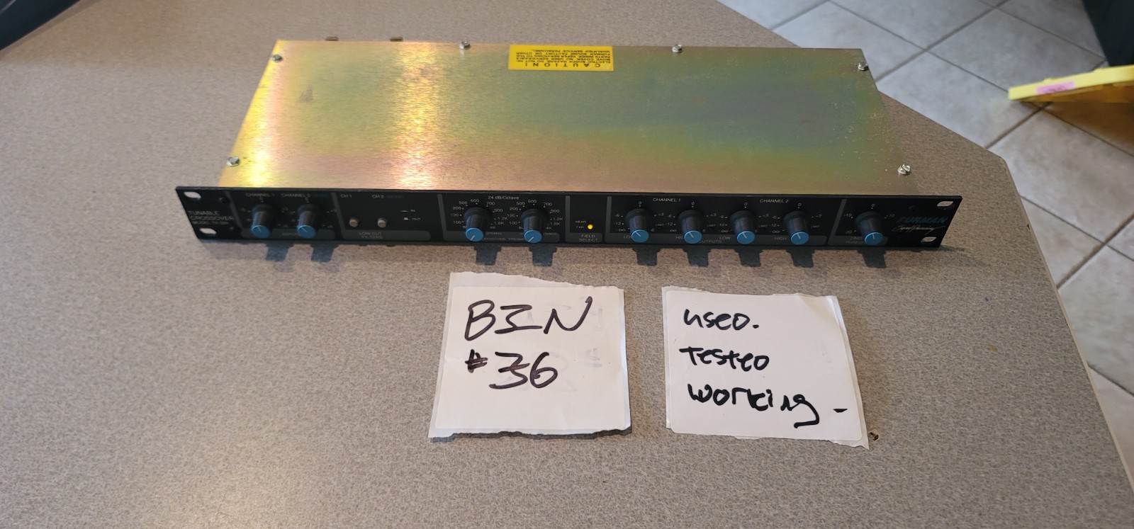 Furman TX-324 Tunable Active 2-way/3-way Crossover/Bandpass Filter