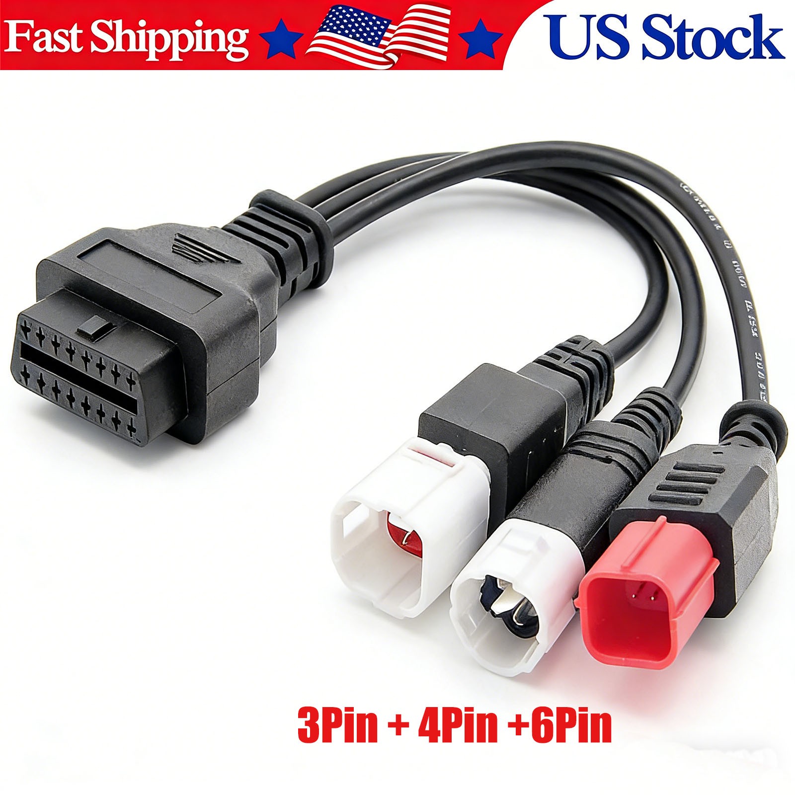 OBD2 Diagnostic Cable For Yamaha 3 4 6 Pin Motorcycle Fault Code Reader Adaptor