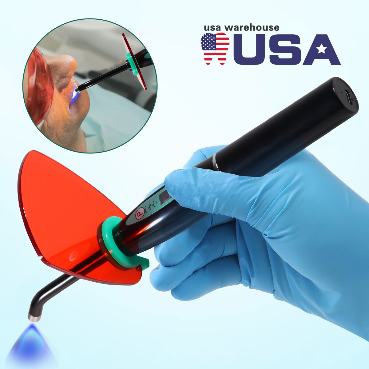 Wireless Cordless Dental Curing Light Lamp Teeth Whitening Woodpecker Style