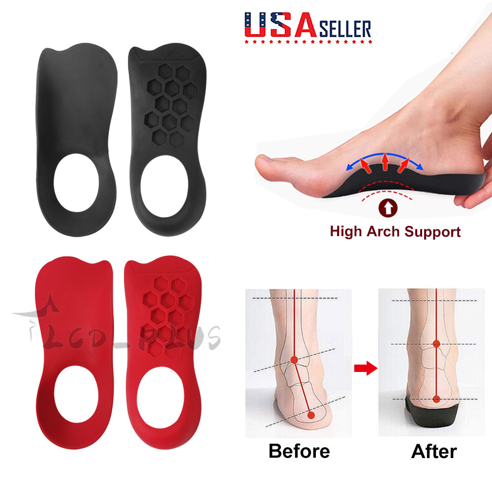3/4 Orthotic Shoe Insoles Inserts Flat Feet High Arch Support Plantar Fasciitis