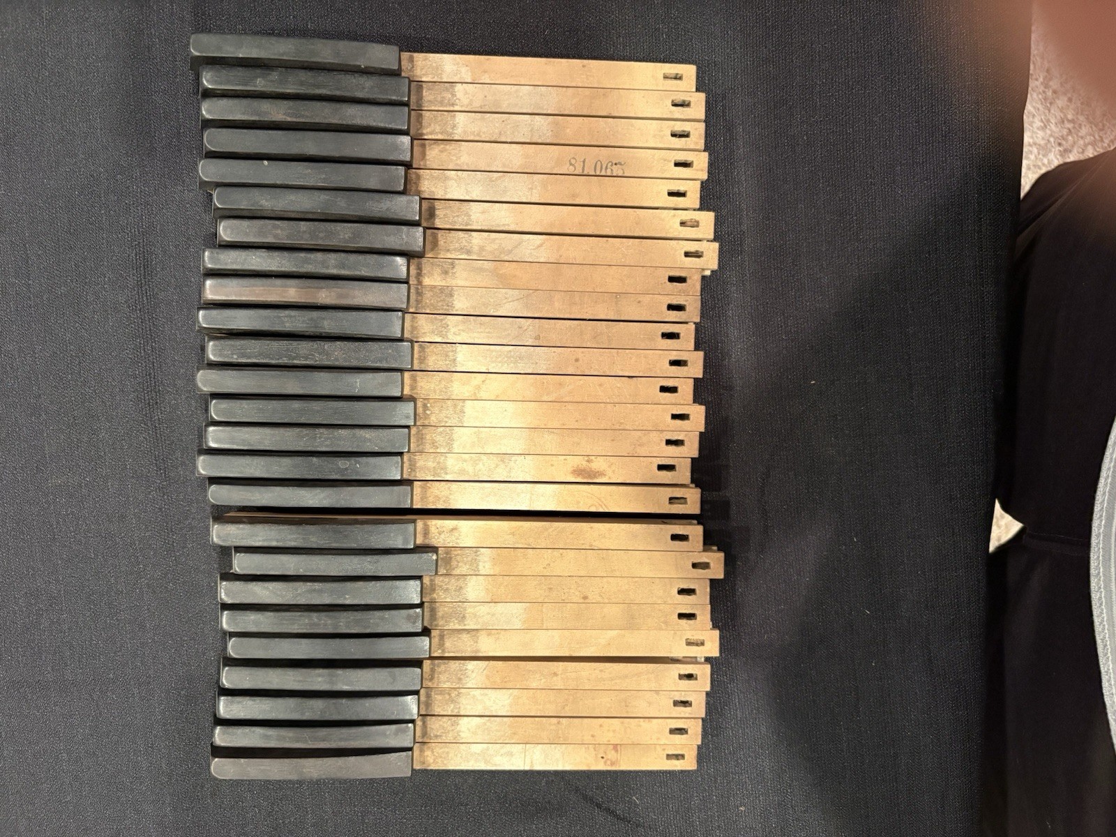 Piano Keys Set for Piano Wood/Plastic Black & Brown Parts Lot MPN 81.06