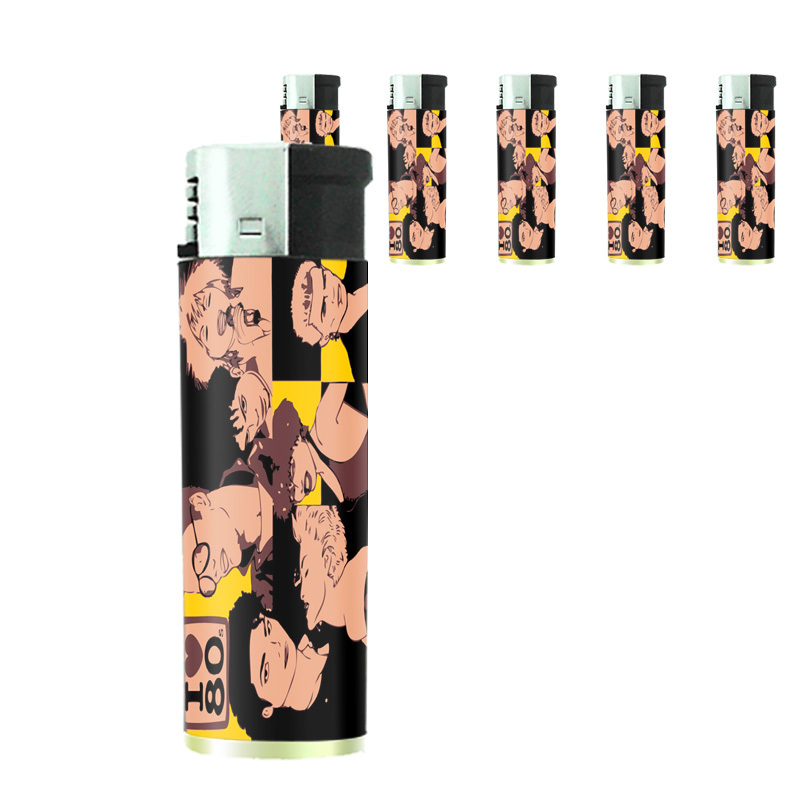 80's Theme D6 Lighters Set of 5 Electronic Refillable Butane Pop Stars