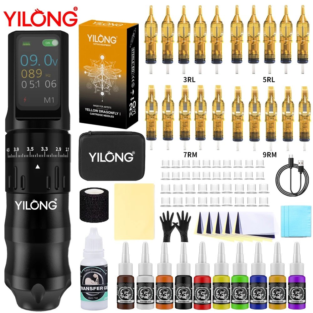 Yilong Tattoo Supplies High Quality Tattoo Pen Kits For Permanent Makeup Tattoo