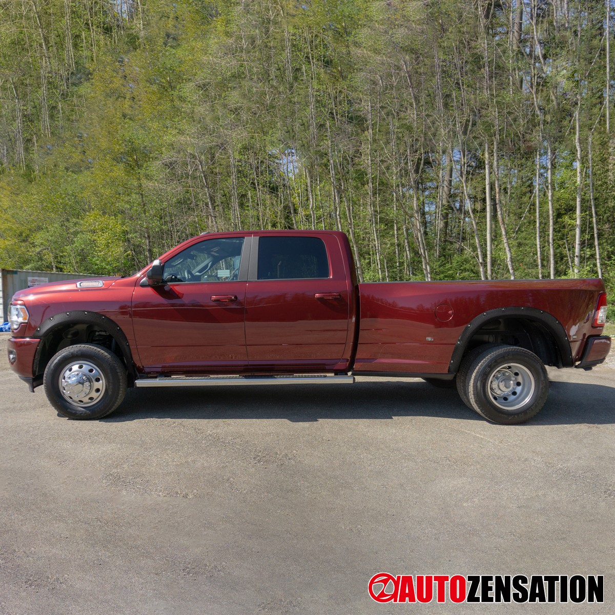 Fit 2019-2024 Dodge Ram 2500 3500 Textured Bolt-On Pocket Rivet Fender Flares