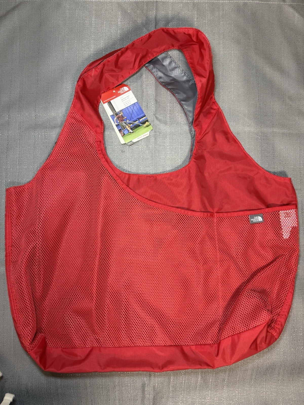 The North Face Mountain Athletics On The Run Bag Red Gray 23L Mesh Pocket