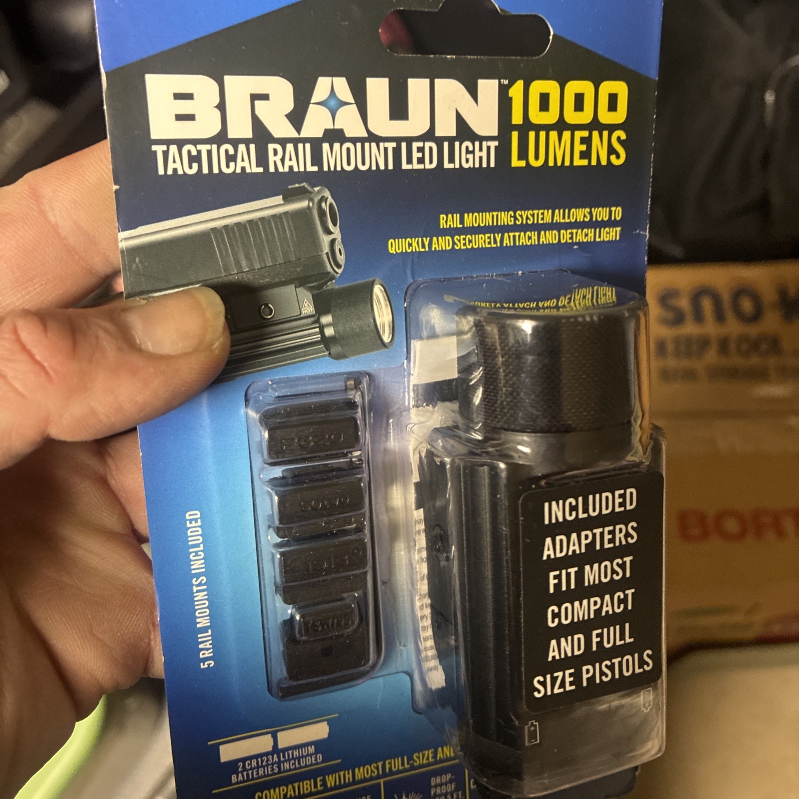 braun 1000 lumen tactical rail mount led light