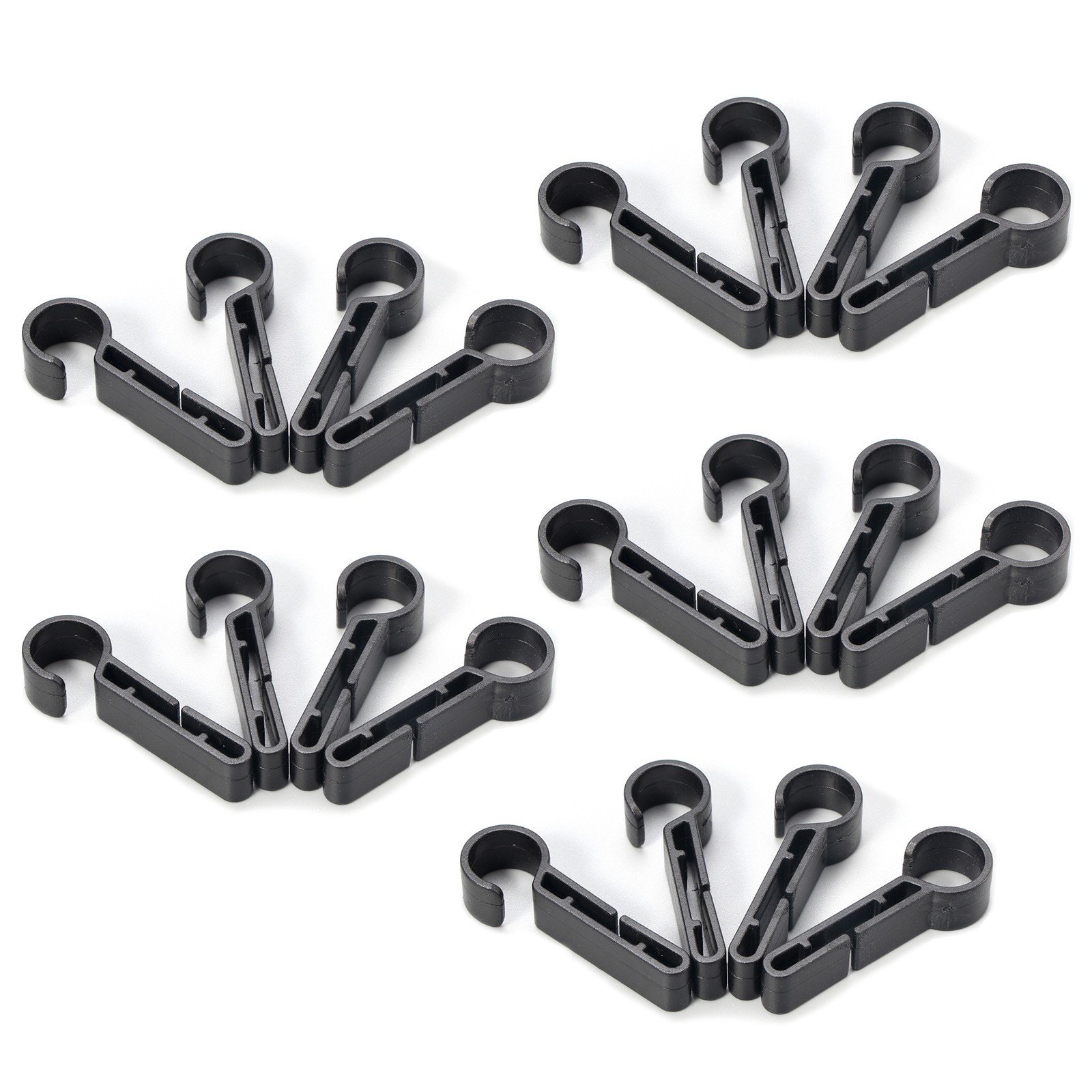 20Pcs Headlamp Clips Attachment Head Light Clamps Hard hat Safety Cap Hook g