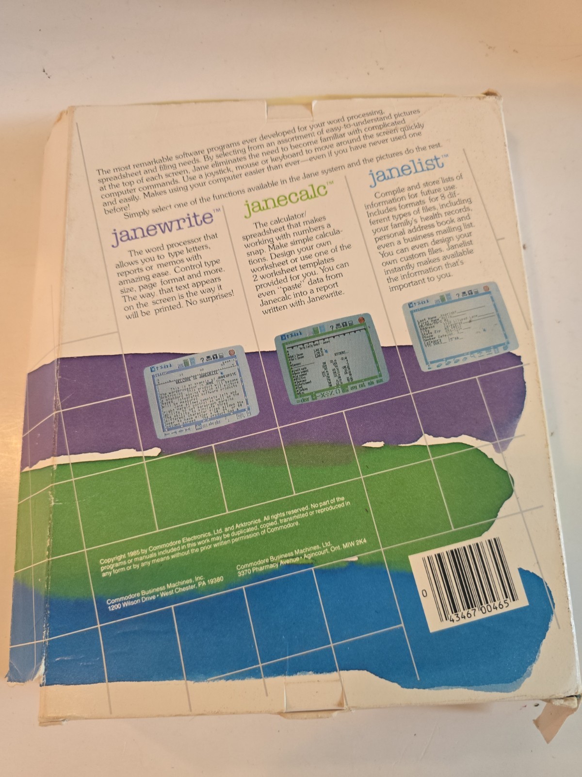VTG Commodore 128 Jane Integrated Software User's 1985 3 Diskette Application