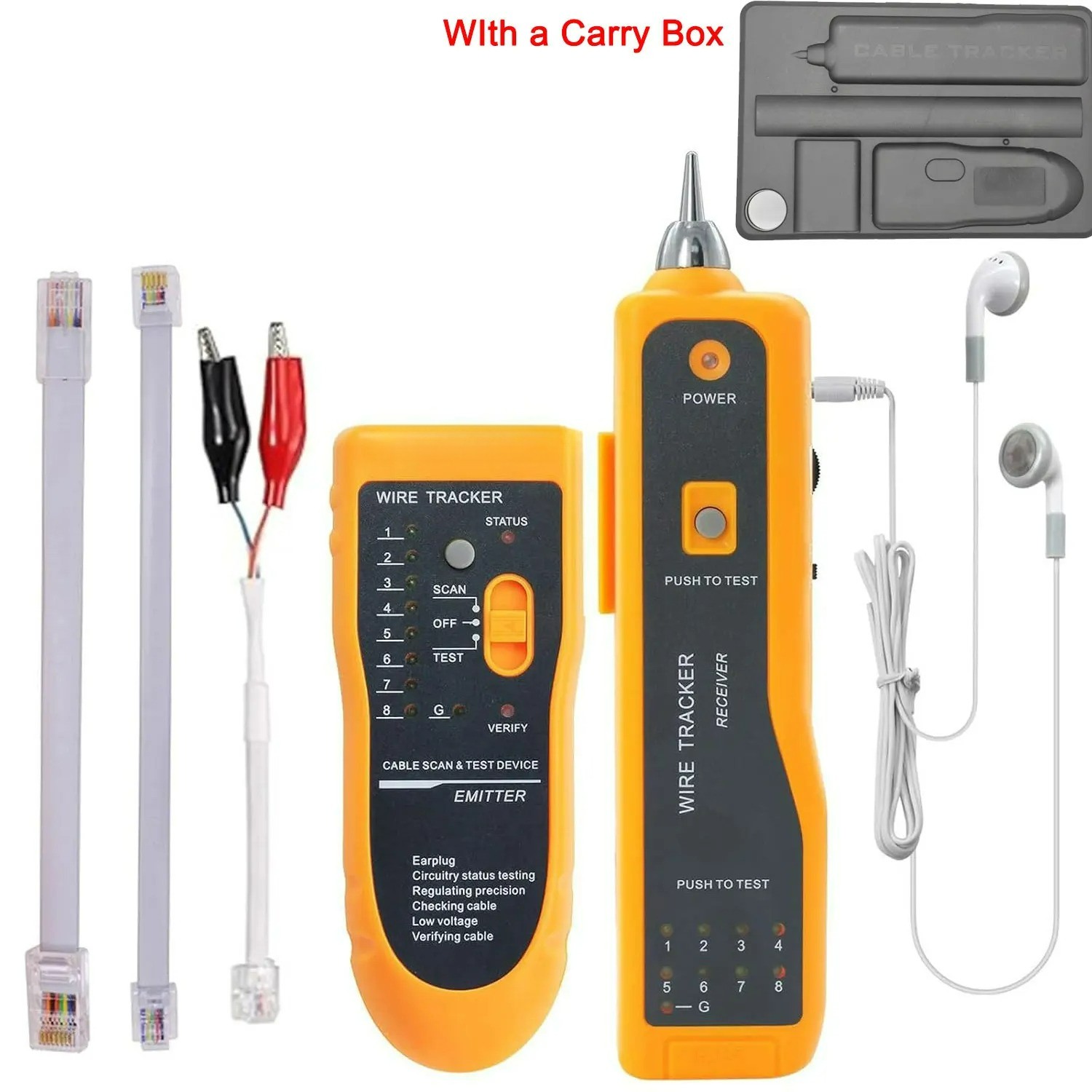 LAN Network Cable Tester for STP UTP Cat5 Cat6 RJ45 RJ11 Detector Line Finder