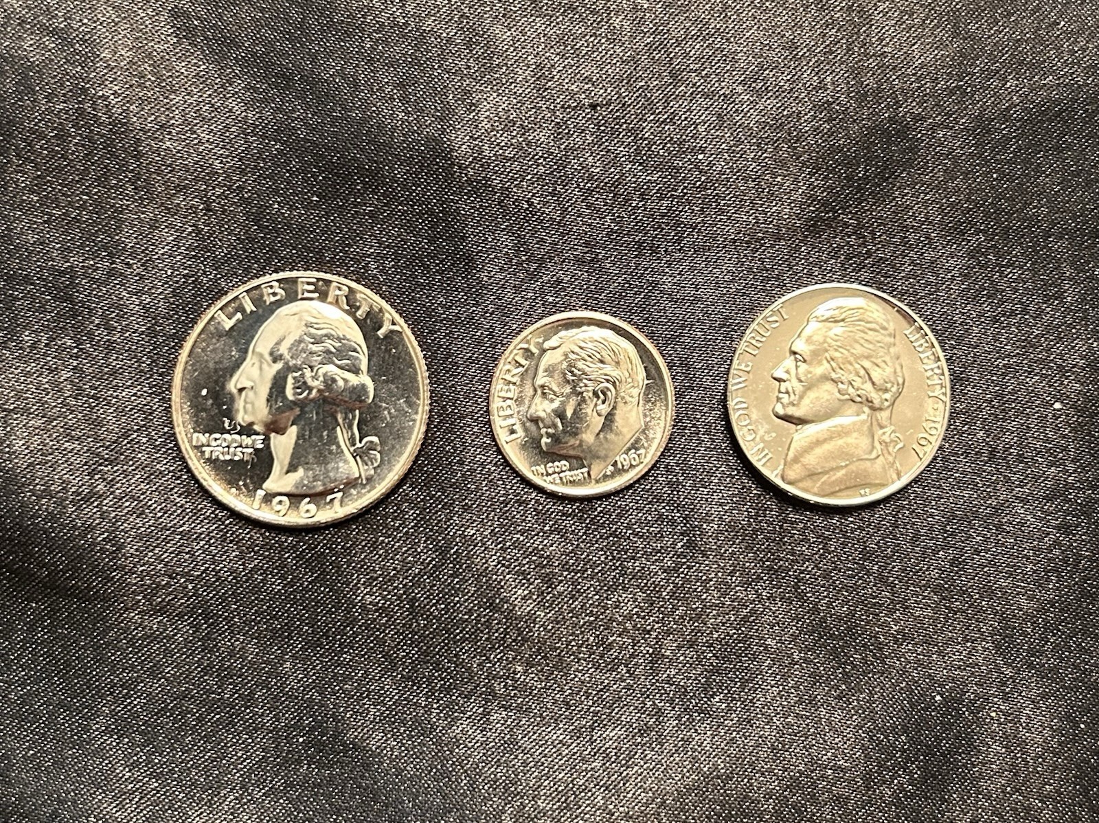 1967 Special Mint Set ~ Partial Set ~ 25C, 10C, 5C