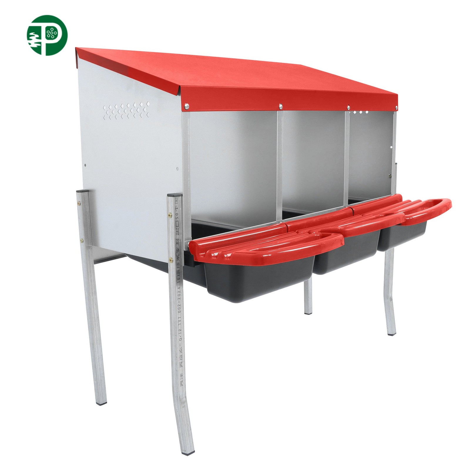 Nesting Box Chicken Nesting Boxes 3 Holes With Metal Legs Roll Out Laying Eggs