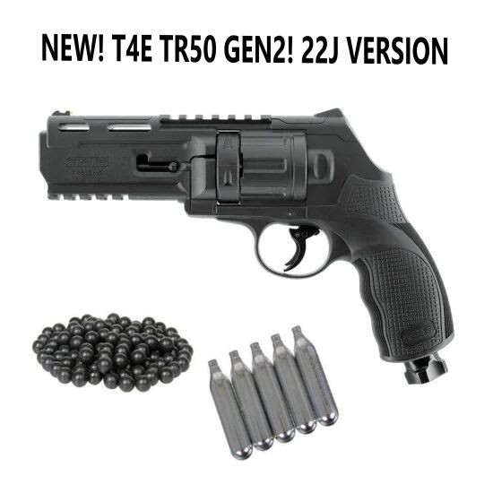UMAREX T4E TR50 GEN2 CUSTOM .50Cal Co2 PAINTBALL Revolver-Up To 550-600FPS/22J