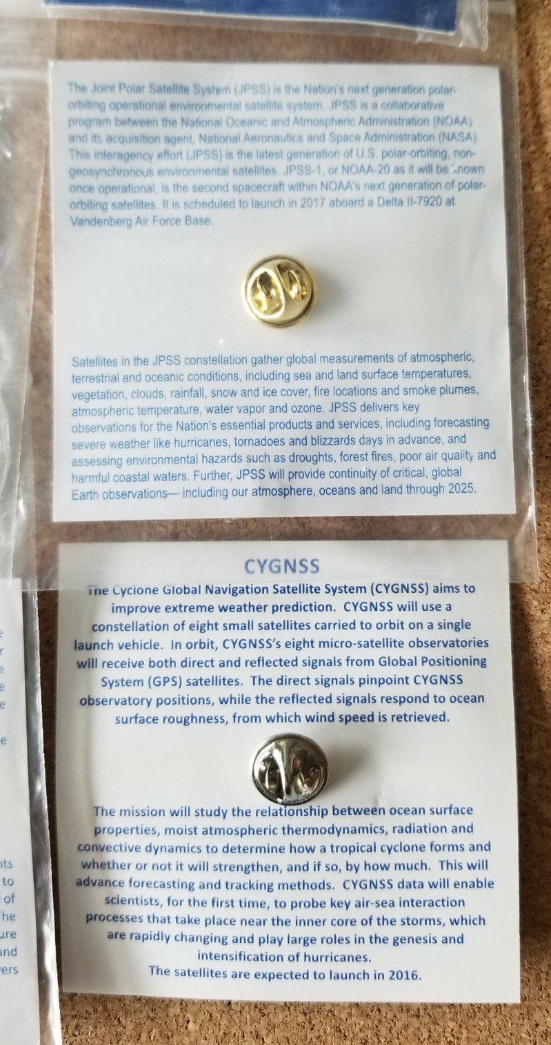 Launch Services Program NASS 4 Pin & 2 Rocket Pins