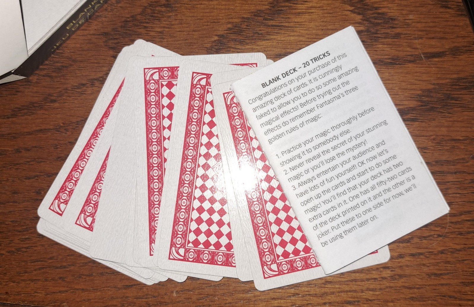 Greenbrier International Magic Blank Deck Trick Cards Set w/ *Instructions*