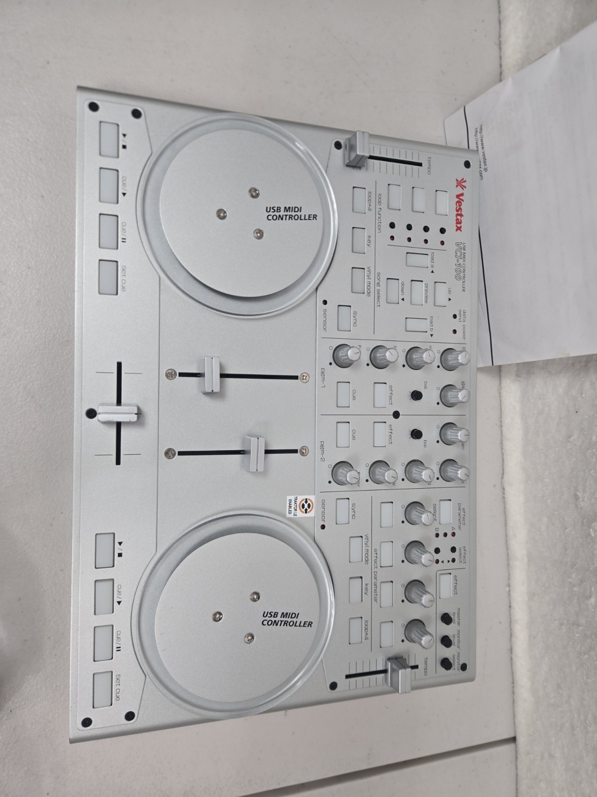 Vestax VCI-100 DJ MIDI Controller Professional Compact Digital Mixer