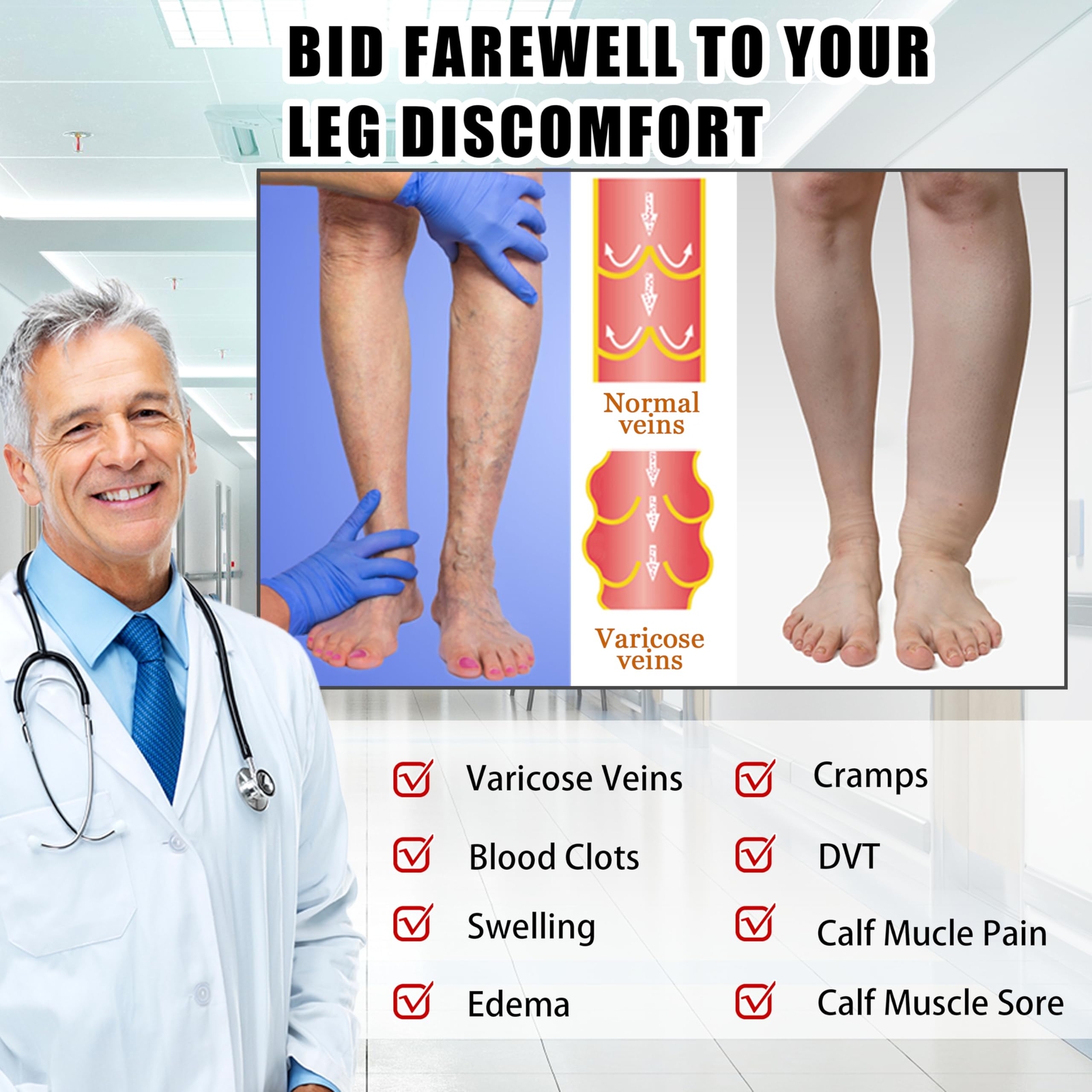 Cotton Compression Socks for Women Men 15-20mmHg Knee High Support Sock