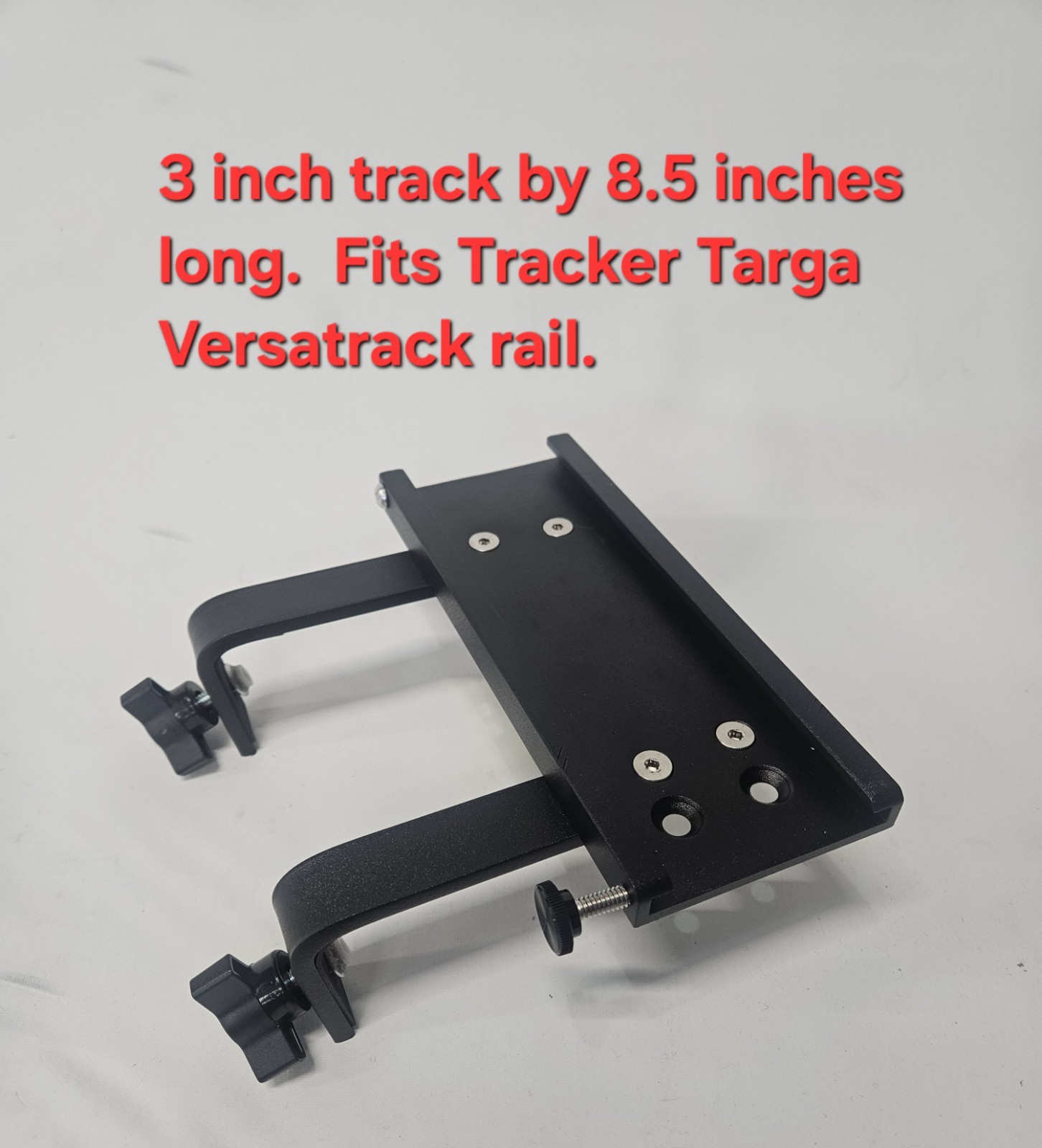 Tracker Targa V18, V19 & V20 Versatrack rail mount with universal 3 inch track.