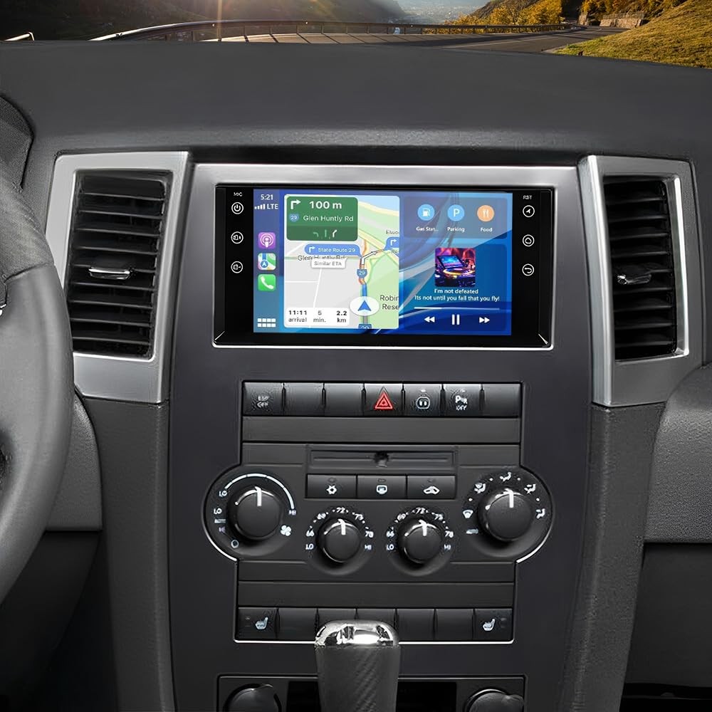 4+64G 7" Android 15 Car Stereo for Jeep Grand Cherokee 08-10 Carplay WiFi GPS BT