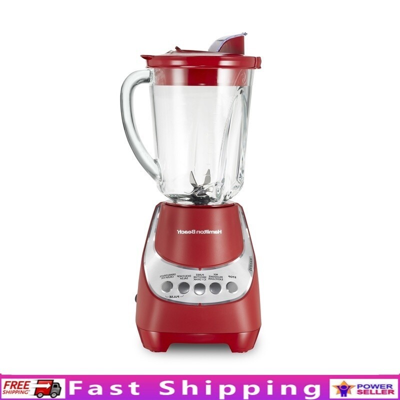 Wave Action Quiet Blender 12 Speed Ice Crushing 800W Glass Jar Smoothies Shakes