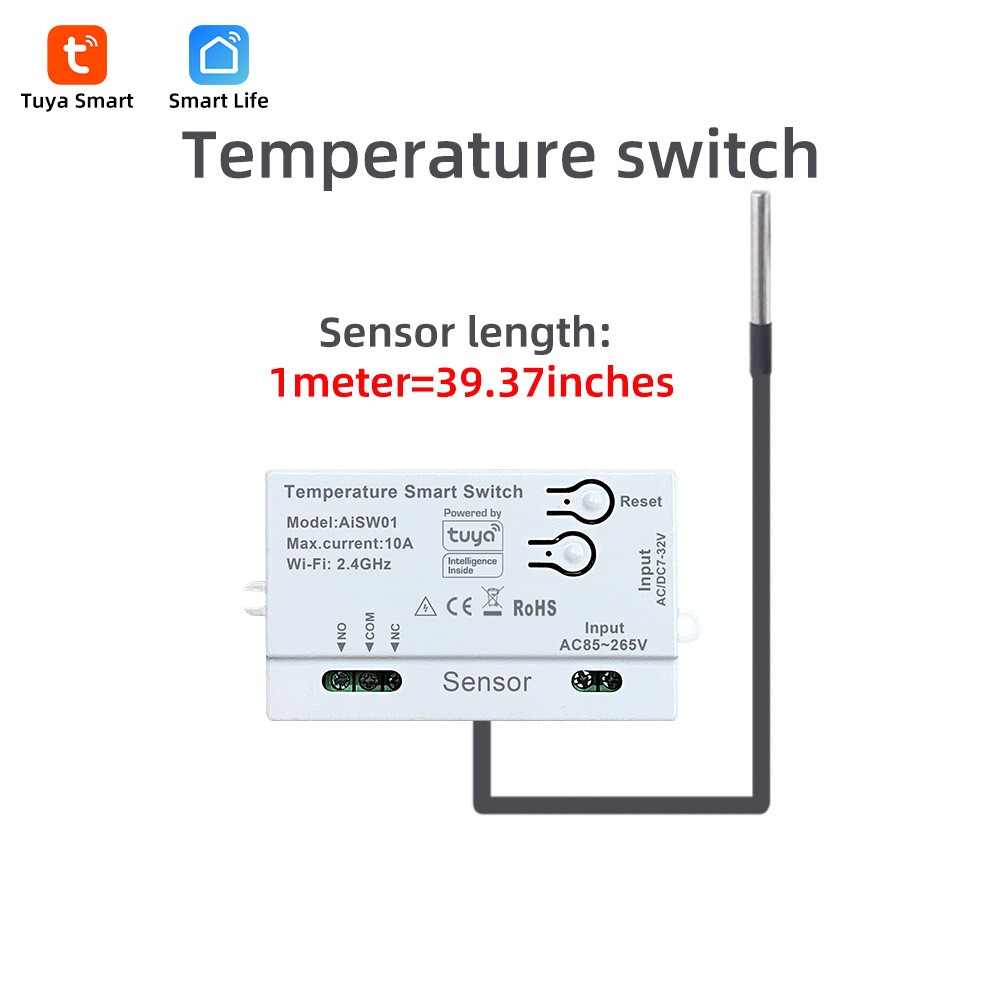Tuya WIFI Temperature & Humidity Dry Contact Switch Module APP Control For Alexa