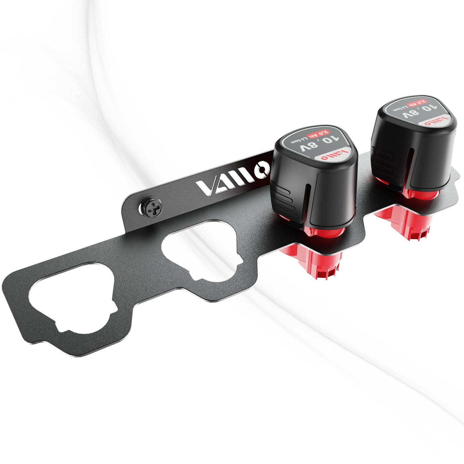 Compatible Milwaukee M12 12V Battery Rack Holder, Wrought Iron Heavy Duty Thi...