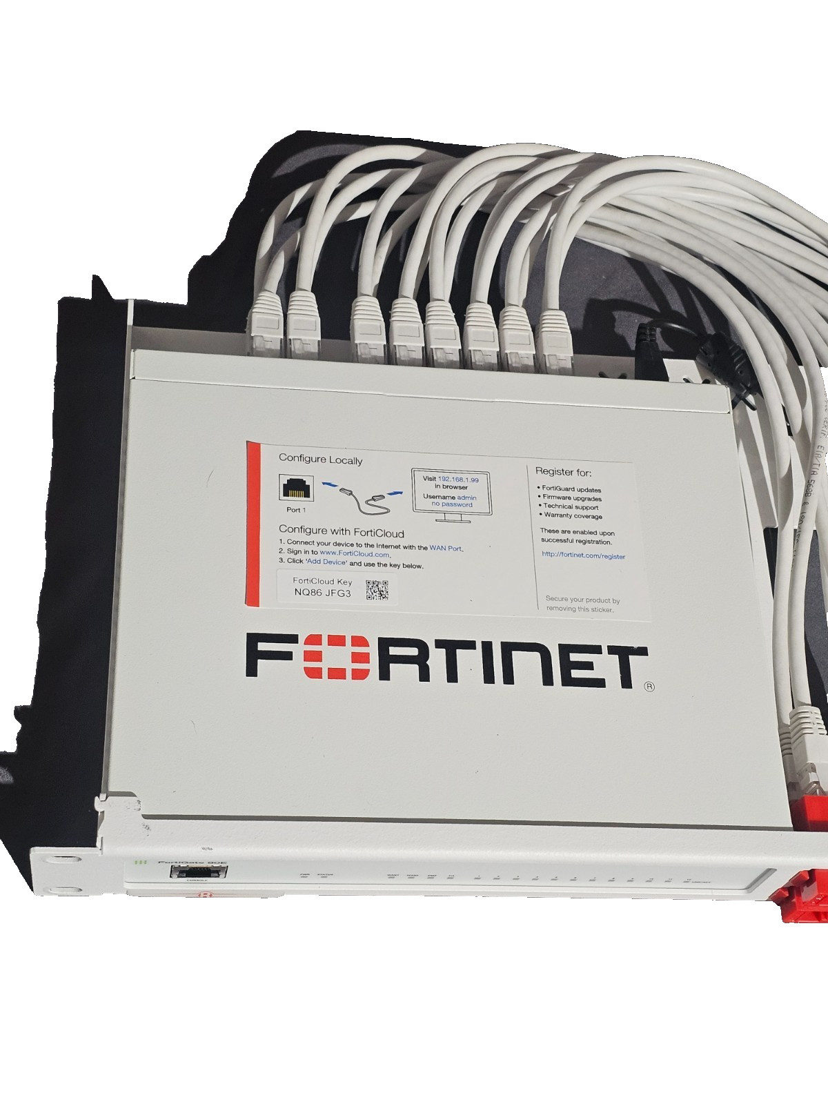 Fortinet Fortigate 80E FG-80E Network Security Firewall w/ Rack Mountable kit