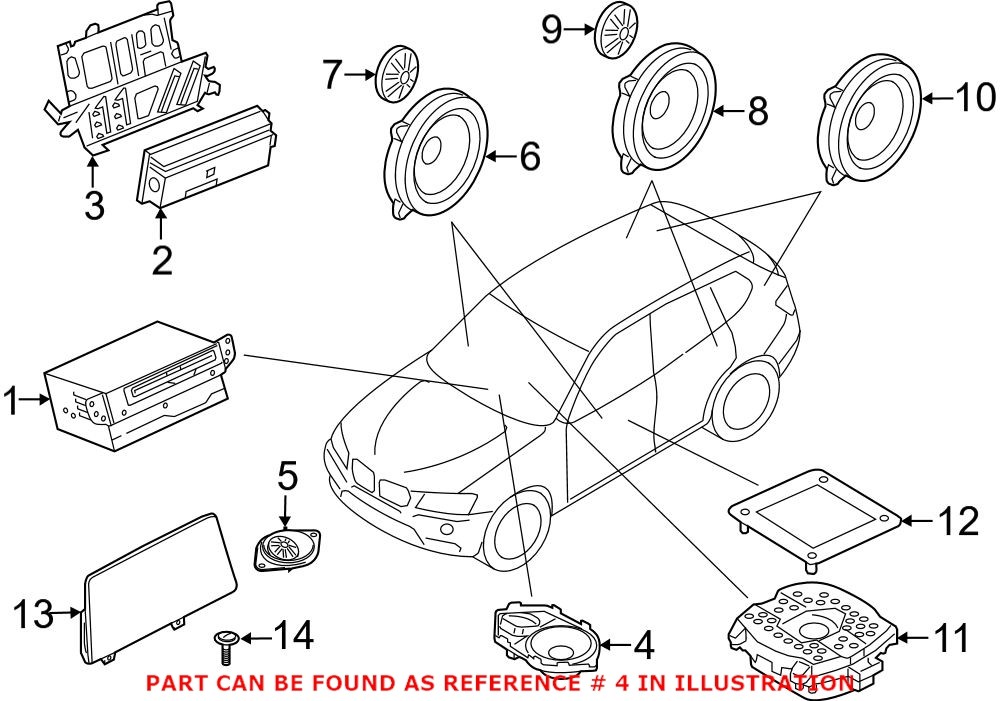 Genuine OEM Front Center Speaker 65136809628 for BMW 230i 2022