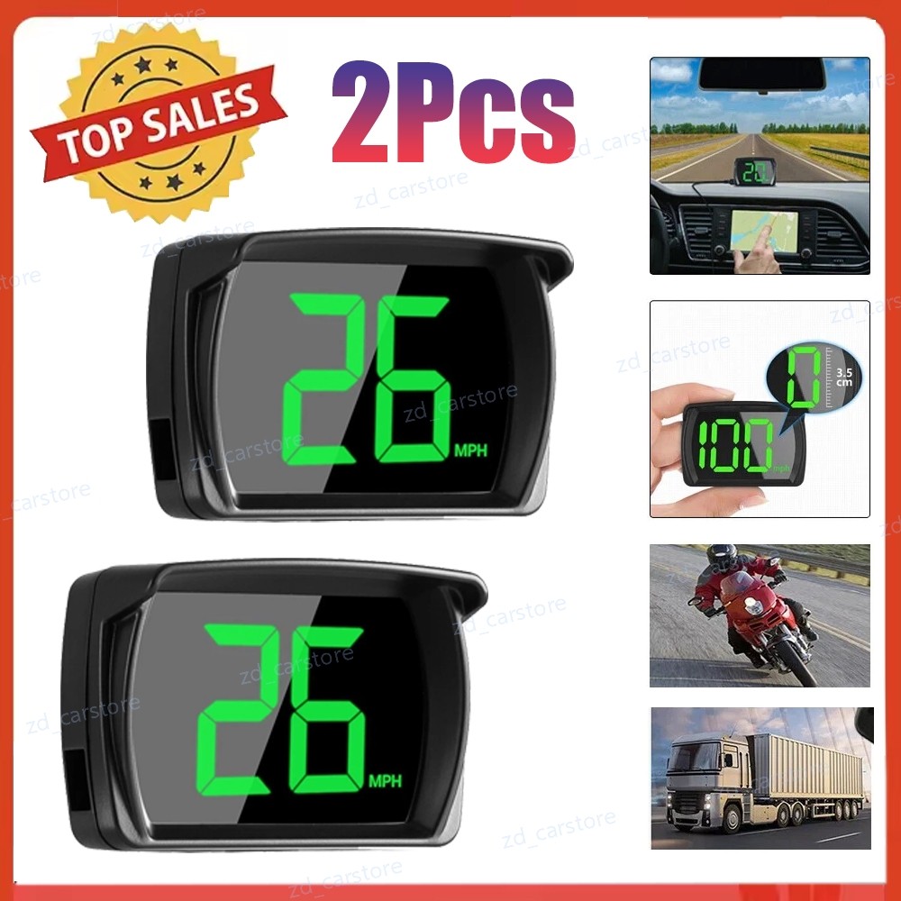 2X GPS Digital Speedometer Car Truck Motorcycle Head Up Display Odometer HUD MPH