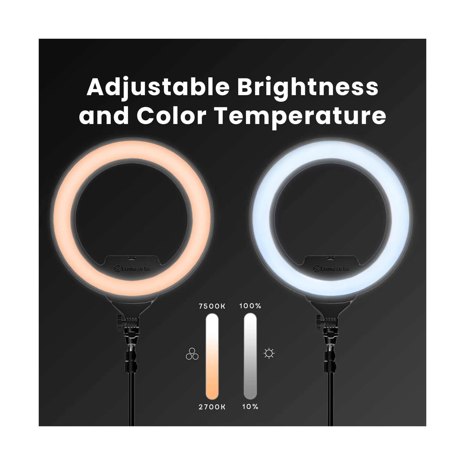 Lume Cube Ring Light Pro | Wireless Professional Lighting for Photography, St...